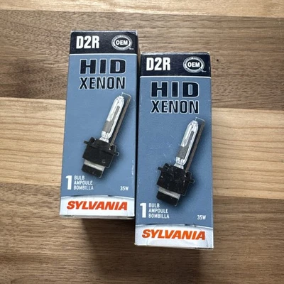 Sylvania OEM Xenon HID Headlight Bulbs, will fit a variety of cars. Part # D2R  - Image 1 of 2