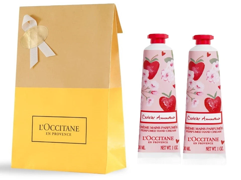 Crema de manos perfumada L'Occitane En Provence Cerisier Amoureux 2 X 1,0 OZ NUEVA EN CAJA Foto 1 de 1