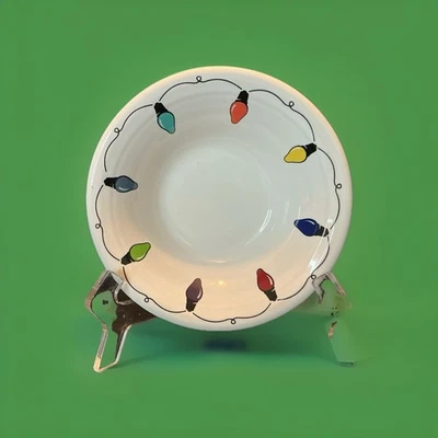 FIESTAWARE Fiesta HLC Christmas Lights 6 1/2” Salad Fruit Shallow bowls NOS