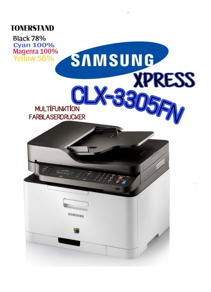 Samsung CLX-3305FN FAX Farblaserdrucker Laserdrucker Drucker Multifunktionsgerät - Bild 1 von 1