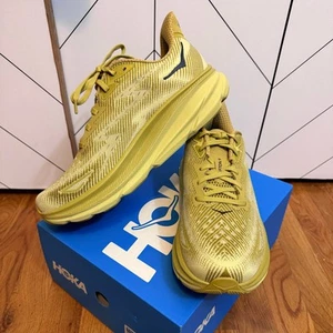 Hoka Clifton 9 Golden Lichen Celery Root Men’s 10.5 Everyday Running Shoes New - Picture 1 of 7