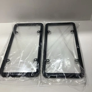 2pcs UNBREAKABLE Car Clear Bubble License Plate Tag Shield Cover Protector New - Picture 1 of 4