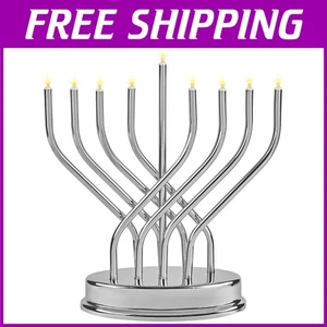 Contemporary Battery Menorah LED Lights - Picture 1 of 8