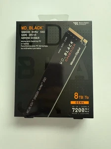 WD_BLACK 8TB SN850X NVMe Internal Gaming SSD Solid State Drive - Gen4 PCIe, M.2 - Afbeelding 1 van 3