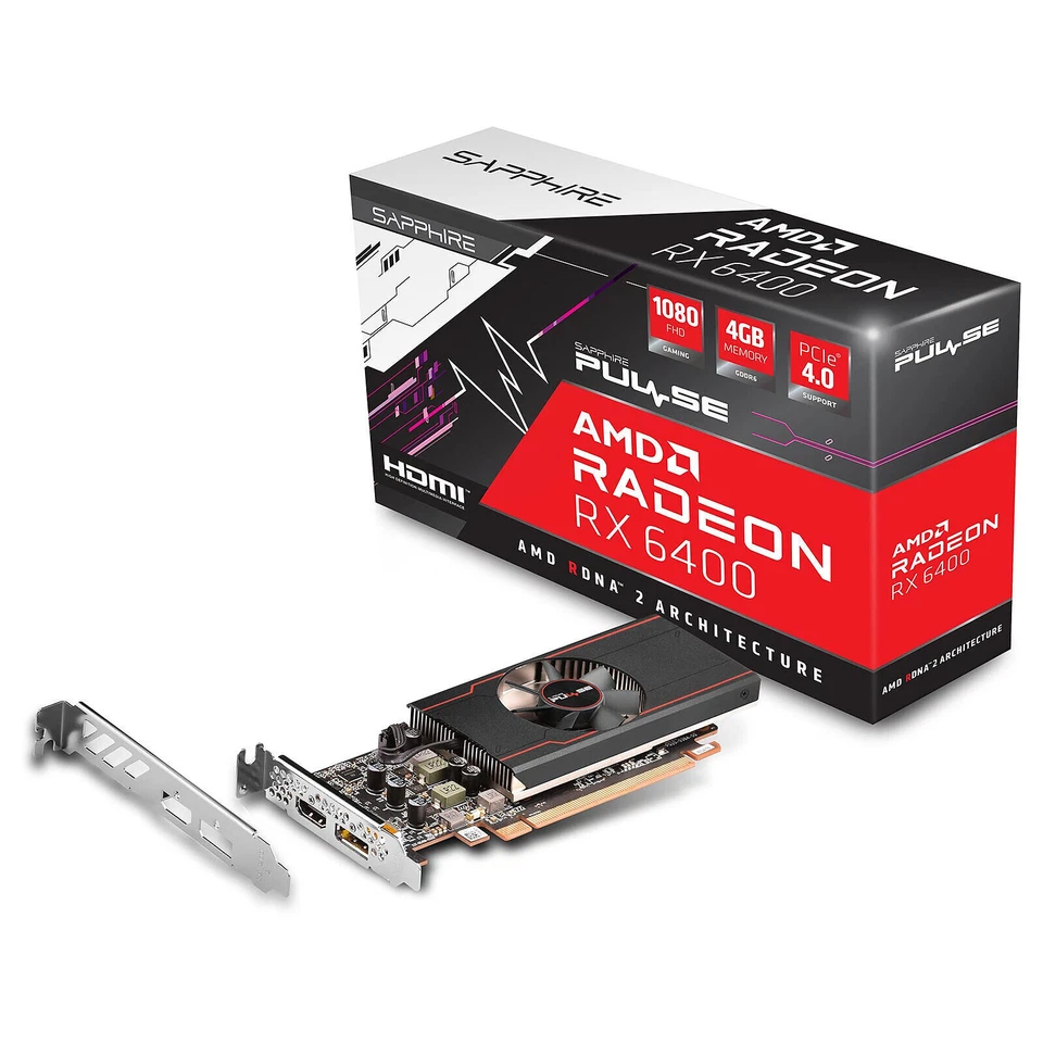 SAPPHIRE PULSE AMD Radeon RX 6400 4Go GDDR6 Carte Graphique