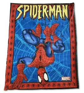 Marvel Spider-Man Comforter Bed Spread Throw Couch Blanket Vintage 90s 40x32 in. - Picture 1 of 2
