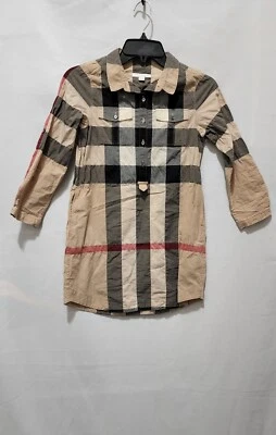 Vestido a cuadros Burberry para niñas de 10 años Foto 1 de 4
