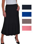 Womens Midi Maxi Panel Fish Tail Fully Lined Skirt With Sheen 10-22