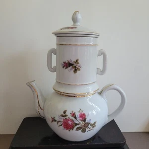 Teiera vintage fine China con infusore abbinato/rose più ripide Cina - Foto 1 di 12
