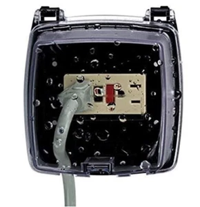 INTERMATIC WP1020C Weather Proof Two-Gang Plastic Receptacle Cover, Clear - Picture 1 of 2