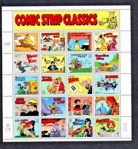 #3000 MNH, COMIC STRIP CLASSICS TRACY-NANCY-POPEYE-BLONDIE SHEET, FV $6.40 - Picture 1 of 2