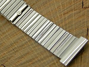 Gemex Vintage NOS Unused Stainless Steel Watch Band 19mm Straight Lug Deployment