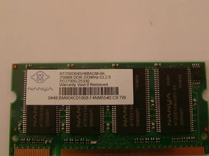 Laptop Name Brand Memory 256MB PC2700S DDR 333MHz Samsung Hynix Nanya Elpida - Picture 1 of 3