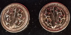 2021 P&D NATIVE AMERICAN TWO SACAGAWEA DOLLARS UNCIRCULATED SET MILITARY SERVICE - Bild 1 von 2