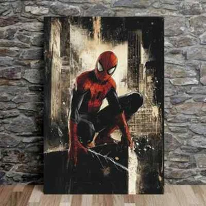 Spider Man Black & White Photograph Wall Art  Canvas Unframed/Framed - Picture 1 of 8