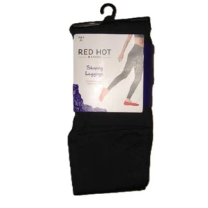 Red Hot SPANX Shaping Leggings Small Very Black New - Picture 1 of 3
