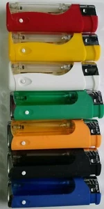 Refillable Butane Cigarette Lighter With Flashlight & Red & Blue Lights 5 Count - Picture 1 of 8