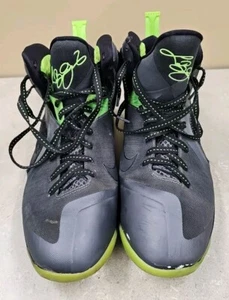 2012 NIKE LEBRON IX 9 DUNKMAN DARK GREY BLACK VOLT NEON WHAT THE 469764-006 Sz14 - Picture 1 of 10
