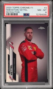 2020 Topps Chrome F1 Sebastian Vettel Refractor #3 NM-MT 9 - Picture 1 of 2