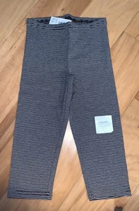 NWT OLD NAVY GIRLS BLACK & WHITE STRIPED CROPPED LEGGING SIZE XS (5) DD - Picture 1 of 3