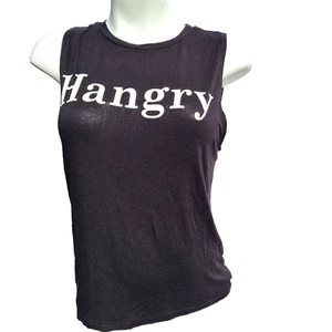 Dirtee Laundry "HANGRY" ärmelloses Top • Junior Damen Gr. S • schwarz lustig - Bild 1 von 9