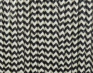 Halloween straws, black and white chevron, Paper Straws pack of 15, 0501 - Picture 1 of 2