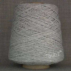 SOFT DOUBLE KNITTING COTTON YARN SILVER GREY 500g CONE 10 BALLS DK WEAVE CROCHET - Picture 1 of 3