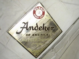 Vintage Pabst Andeker of America Beer Supreme Wall Mirror Sign Ornate Bar Pub - Picture 1 of 5
