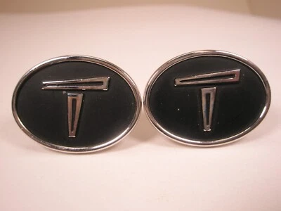 T Monogram Initial Letter Vintage HICKOK Cuff Links thomas tim tom ted trent  - Image 1 of 4