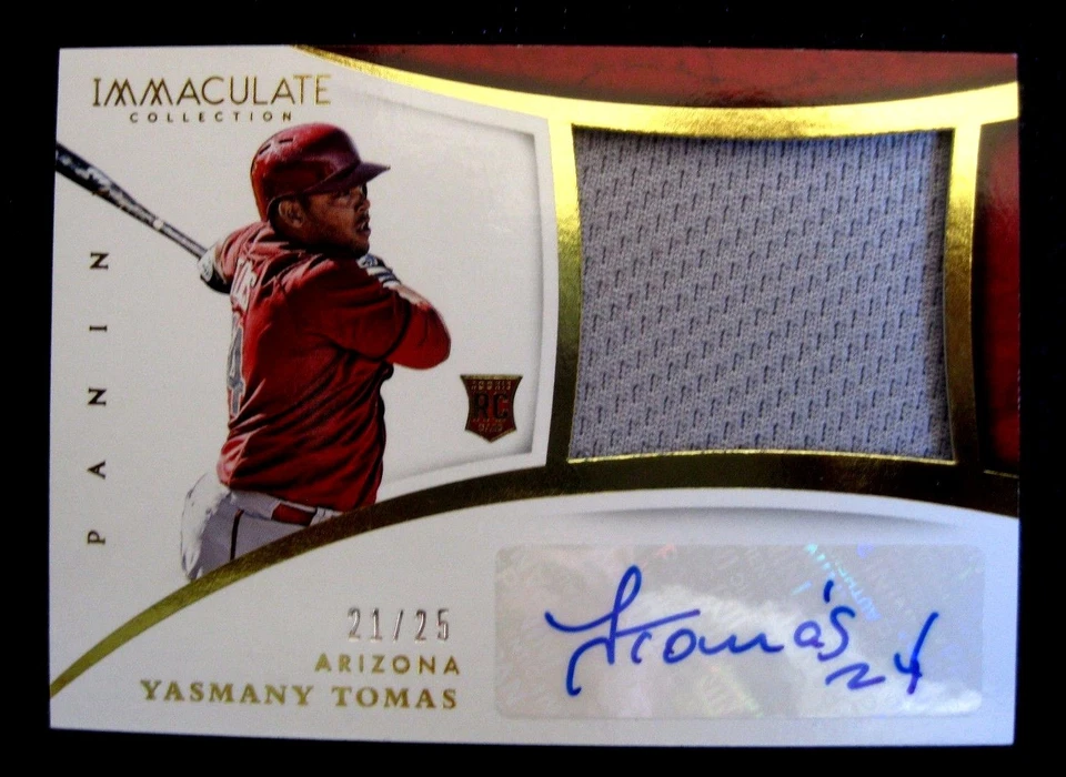 Yasmany Tomas RC 2015 Topps Immaculate Collection 新秀布贴/亲笔签名 #21/25 — 第 1/1 张图片