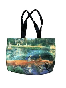 Pierre-Augusta Renoir Tote Bag Art The Skiff (La Yole) 20" x 13" Microfiber Zip - Picture 1 of 4