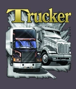 Adult DryBlend® T-Shirt - ( TRUCKER - TRUCK / SEMI ) - Picture 1 of 44