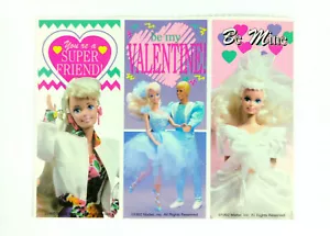 Vtg 1992 Barbie Valentine's Day Card Sticker (Set of 3) - Picture 1 of 1