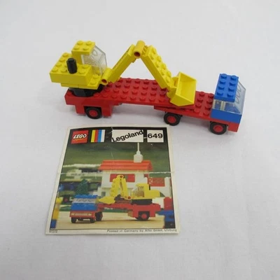 LEGOLAND 649: Low-Loader with Excavator. Complete with instructions, no box - Bild 1 von 4