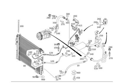 Línea de refrigerante original Mercedes-Benz 204-830-47-16 Foto 1 de 2