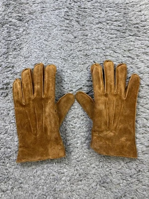 Guantes Crown Craft Adulto Medio Tostado Gamuza Cuero de Vaca Aislados De Colección Foto 1 de 4