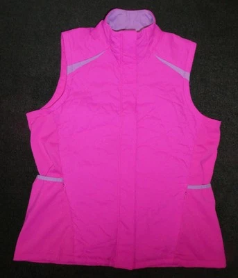 Brooks women's passion pink stretch full-zip fitness/workout vest Sz M - Image 1 of 2