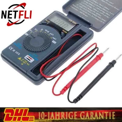 Multimeter Mini LCD Tasche Digital Multi Te ster Voltmeter Ammeter OhmmeterAC/DC - Bild 1 von 4
