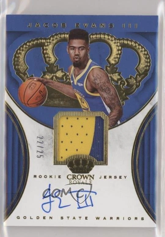 2018-19 Panini Crown Royale Rookie Jersey Prime /25 Jacob Evans III Auto RC - Image 1 of 2