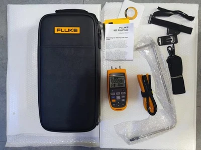 Fluke 922 Kit AirFlow Meter HVAC Pressure Velocity Flow Meter Kit, New