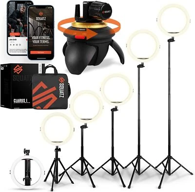 Luz de anillo Squatz SQTCK-2 8" con trípode de escritorio + panorámica Foto 1 de 4