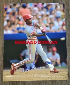 MARIANO DUNCAN Signed Photo Cincinnati Reds 8x10 Autographed Photo - Picture 1 of 1