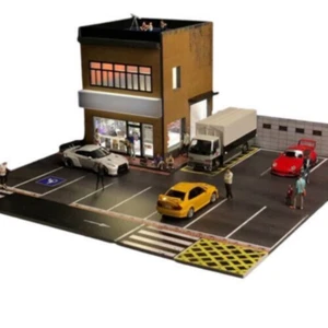 Diorama led G-FANS modello 1:64 modellino negozio costruzione 2024 NUOVO SPEDIZIONE VELOCE BELLO - Foto 1 di 9