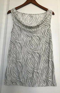 BLUSA MUJER ANN TAYLOR LOFT ESTAMPADO GRIS Y BLANCO TALLA PEQUEÑA - A20/12 - Imagen 1 de 4