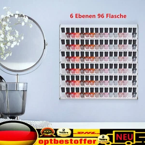 6 Ebenen 96 Flasche Nagellack Regal Display St nder Acryl Wandregal Nagellack - Imagen 1 de 11