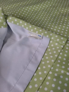 2012 Pottery Barn Kids Blackout Curtains, Hayden Cotton Green/White Polka Dots, - Picture 1 of 12
