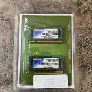 Patriot Ram PC2-5300 1 GB SO-DIMM 667 MHz DDR2 SDRAM Memory X 2 KIT - Picture 1 of 3