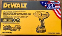 DeWalt DCF899HP2 20V MAX XR Brushless 1/2 Impact Wrench Hog Ring Anvil 2 Battery