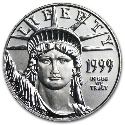 1999 1/4 oz Platinum American Eagle BU - SKU #75866 Cover