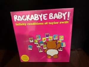 TAYLOR SWIFT ROCKABYE BABY! LULLABY RENDITIONS BRAND NEW PINK + CLEAR VINYL LP - Picture 1 of 3